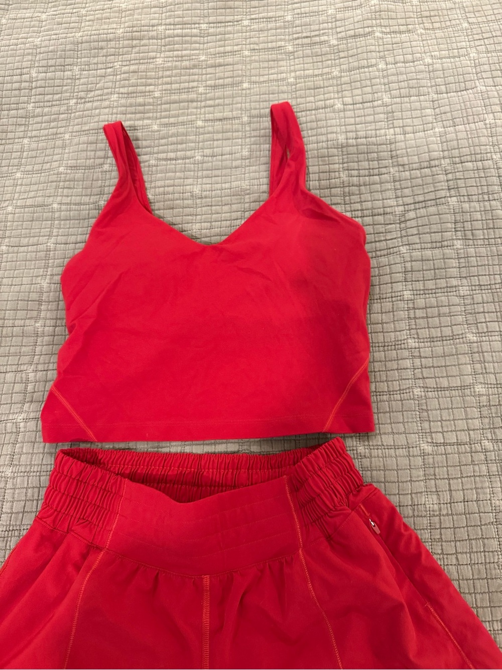 lululemon athletica Red Tank Top and Shorts Set - Picture 4 of 8